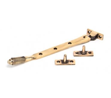 From The Anvil 91938 8 Reeded Window Stay - Polished Bronze