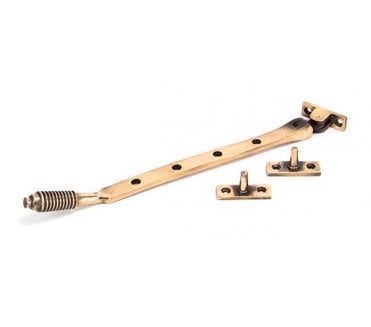 From The Anvil 91939 10 Reeded Window Stay - Polished Bronze