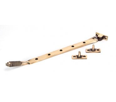 From The Anvil 91940 12 Reeded Window Stay - Polished Bronze