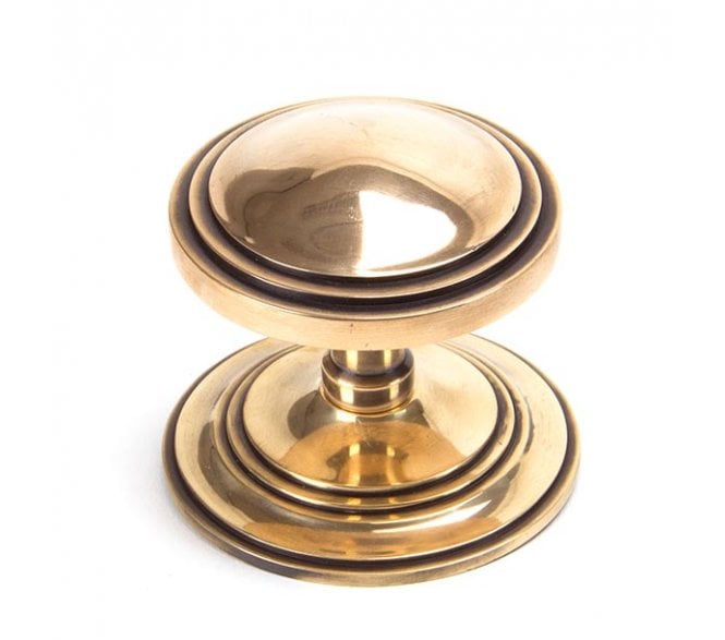 From The Anvil 91946 Period Art Deco Centre Door Knob - Polished Bronze