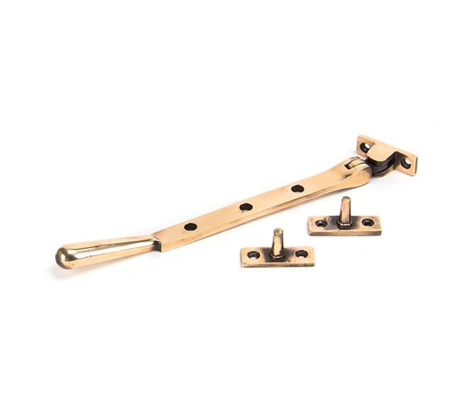 From The Anvil 91955 8 Newbury Window Stay - Polished Bronze