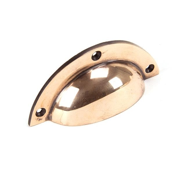 From The Anvil 91961 Period Plain Cup Pull - Polished Bronze