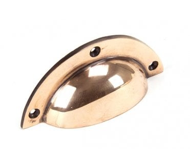 From The Anvil 91961 Period Plain Cup Pull - Polished Bronze