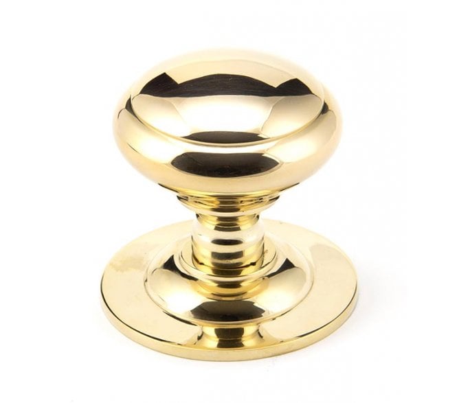 From The Anvil 91977 Plain Centre Door Knob - Polished Brass