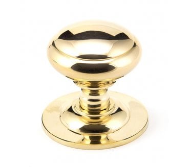 From The Anvil 91977 Plain Centre Door Knob - Polished Brass