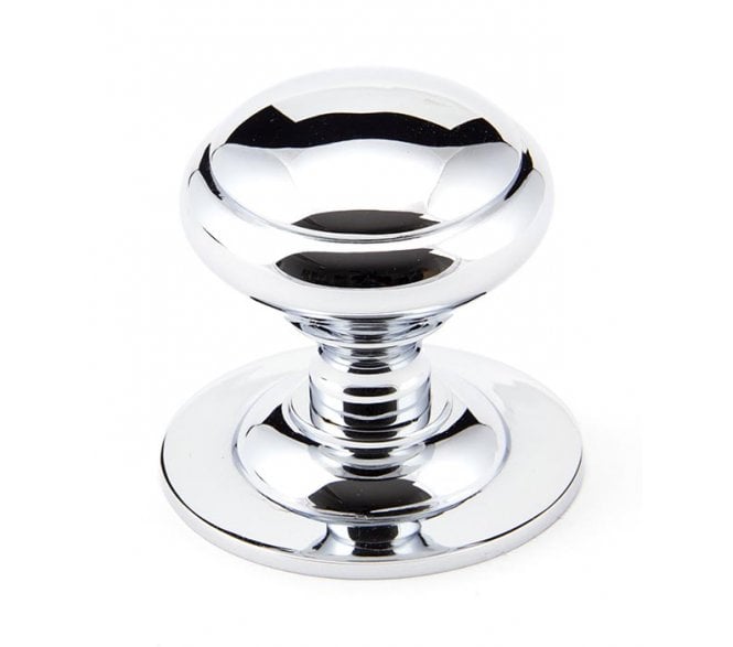 From The Anvil 91978 Plain Centre Door Knob - Polished Chrome