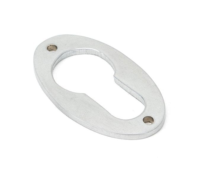 From The Anvil 91986 Period Oval Euro Profile Escutcheon - Satin Chrome