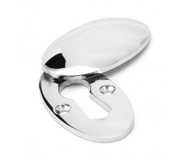 From The Anvil 91990 Period Oval Covered Keyhole Escutcheon - Polished Chrome