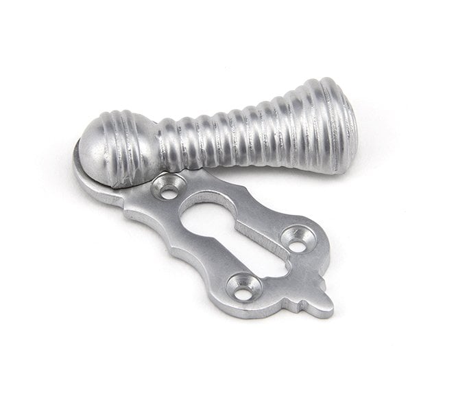 From The Anvil 91994 Beehive Covered Standard Keyhole Escutcheon - Satin Chrome