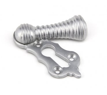 From The Anvil 91994 Beehive Covered Standard Keyhole Escutcheon - Satin Chrome