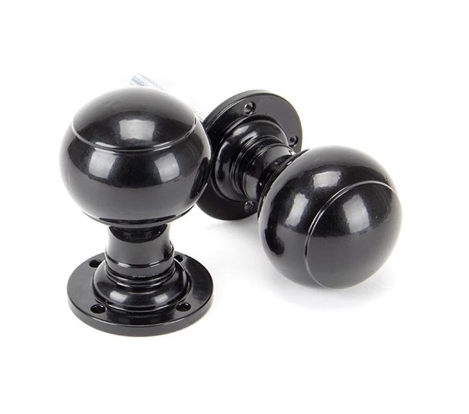 From The Anvil 92068 Regency Mortice/Rim Knob Handles - Black