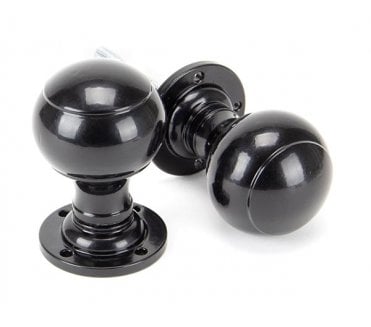 From The Anvil 92068 Regency Mortice/Rim Knob Handles - Black
