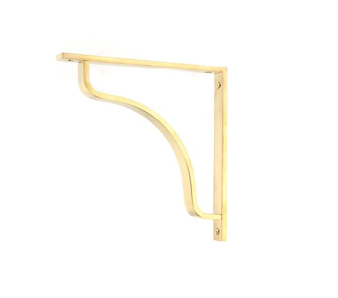 From The Anvil Abingdon Shelf Brackets - Polished Brass