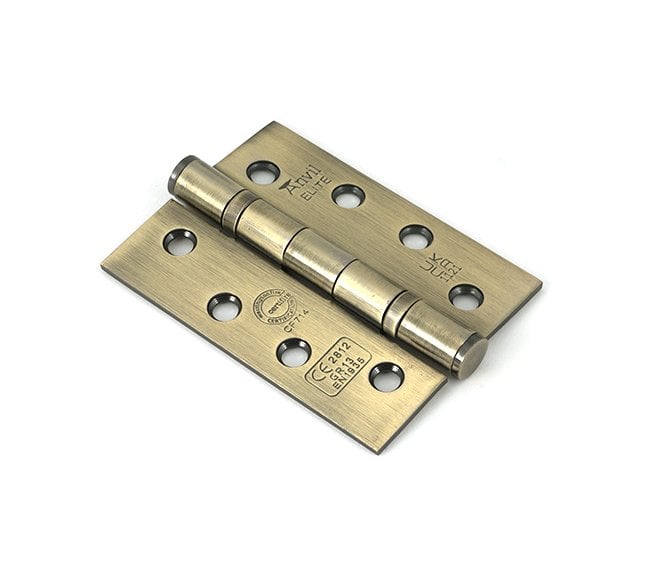 From The Anvil Aged Brass 102mm Ball Bearing Butt Hinge (Pair)
