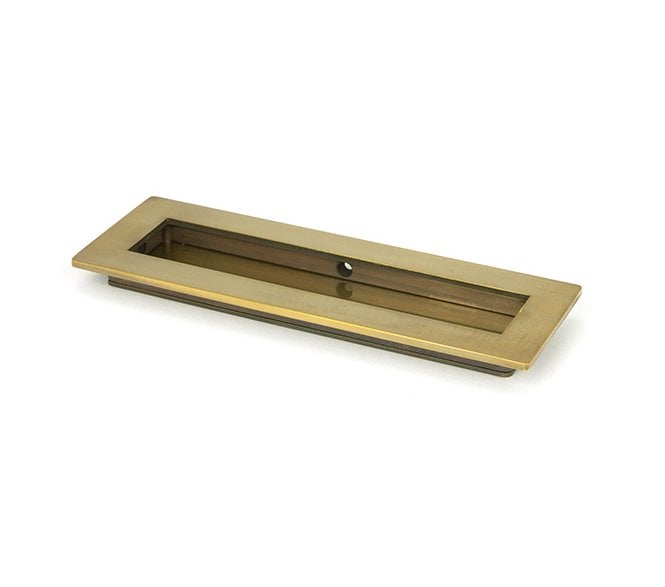 From The Anvil Aged Brass 175mm Plain Rectangular Pull