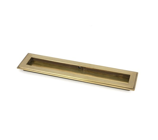 From The Anvil Aged Brass 250mm Art Deco Rectangular Pull