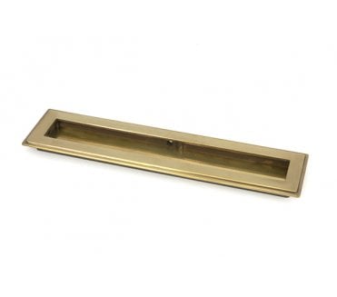 From The Anvil Aged Brass 250mm Art Deco Rectangular Pull