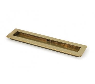 From The Anvil Aged Brass 250mm Plain Rectangular Pull