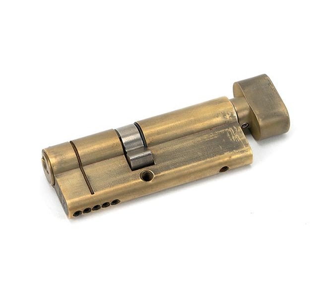 From The Anvil Aged Brass 35/45T 5pin Euro Cylinder/Thumbturn