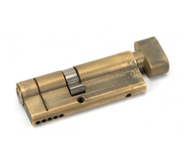 From The Anvil Aged Brass 35/45T 5pin Euro Cylinder/Thumbturn