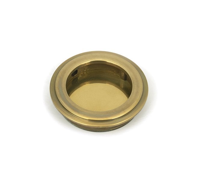 From The Anvil Aged Brass 60mm Art Deco Round Pull