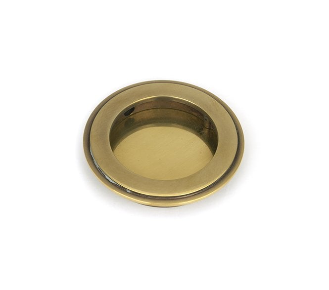 From The Anvil Aged Brass 75mm Art Deco Round Pull