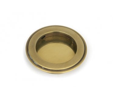 From The Anvil Aged Brass 75mm Art Deco Round Pull