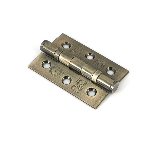 From The Anvil Aged Brass 75mm Ball Bearing Butt Hinge (Pair)