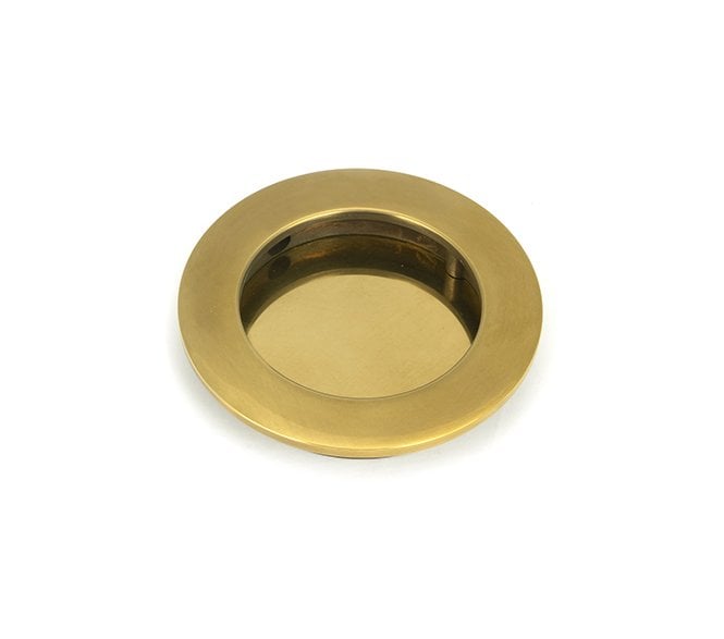 From The Anvil Aged Brass 75mm Plain Round Pull