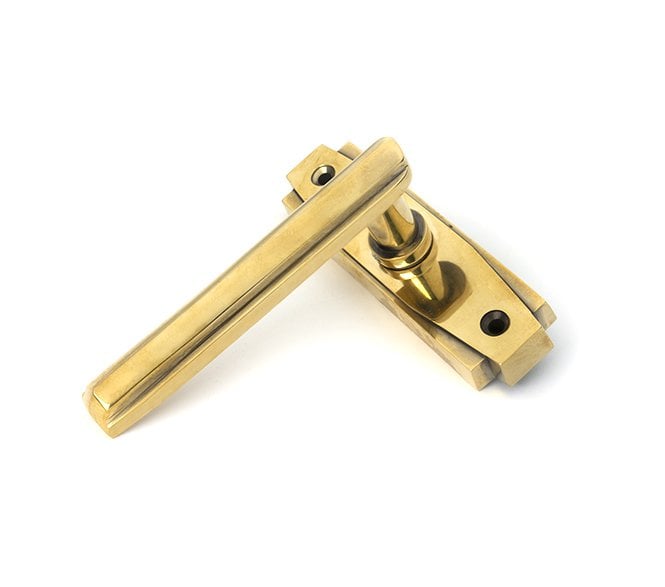 From The Anvil Aged Brass Art Deco Lever on Rose Set