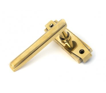 From The Anvil Aged Brass Art Deco Lever on Rose Set