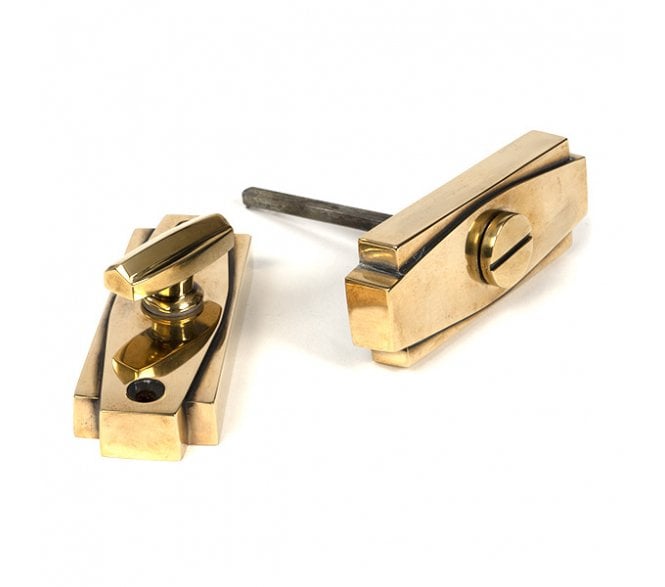 From The Anvil Aged Brass Art Deco Thumbturn