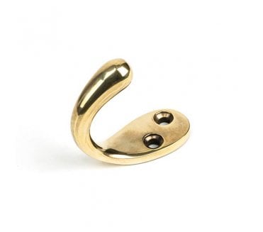 From The Anvil Aged Brass Celtic Single Robe Hook