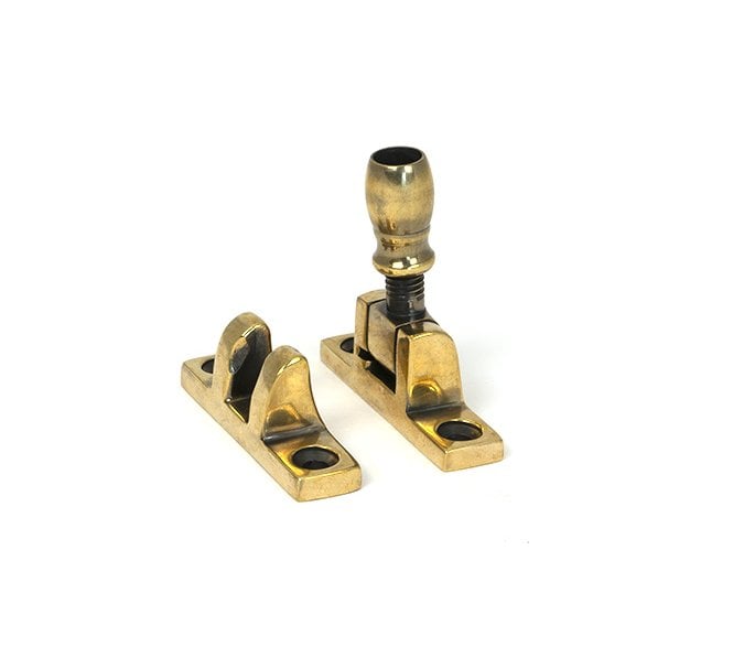 From The Anvil Aged Brass Mushroom Brighton Fastener - Narrow (Square)