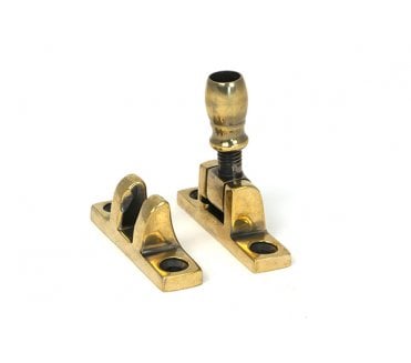 From The Anvil Aged Brass Mushroom Brighton Fastener - Narrow (Square)