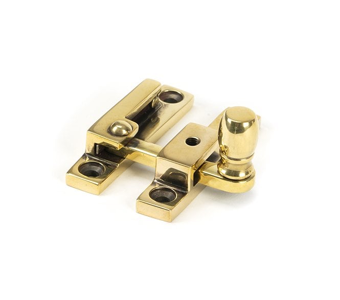 From The Anvil Aged Brass Mushroom Quadrant Fastener - Narrow