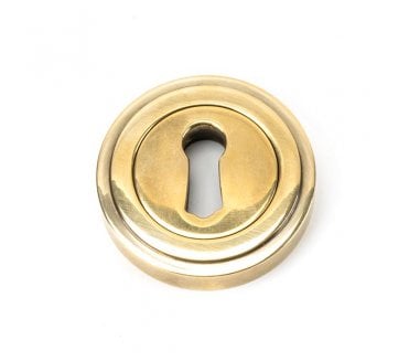 From The Anvil Aged Brass Round Escutcheon (Art Deco)
