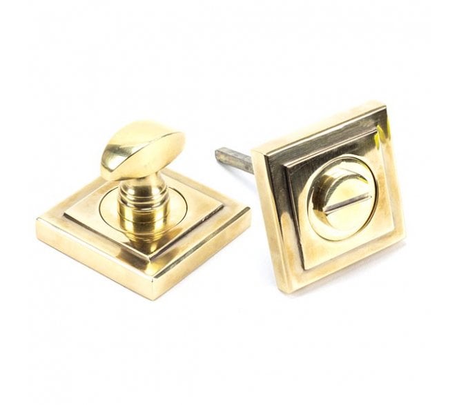 From The Anvil Aged Brass Round Thumbturn Set (Square)
