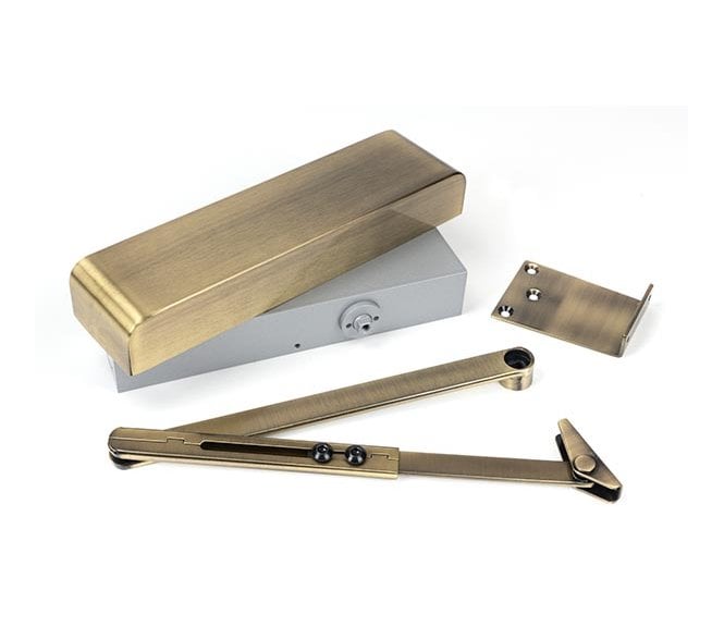 From The Anvil Aged Brass Size 2-5 Door Closer & Cover