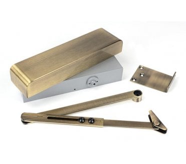 From The Anvil Aged Brass Size 2-5 Door Closer & Cover