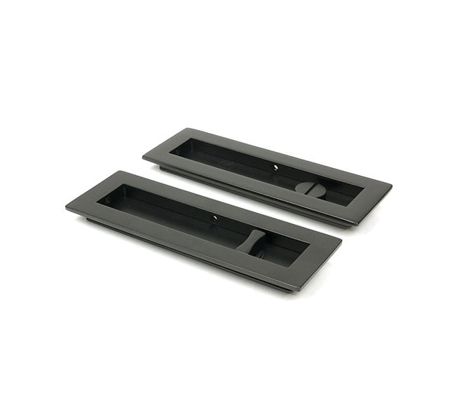 From The Anvil Aged Bronze 175mm Plain Rectangular Pull - Privacy Set