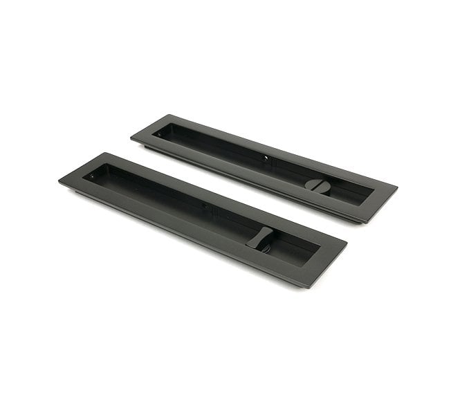 From The Anvil Aged Bronze 250mm Plain Rectangular Pull - Privacy Set