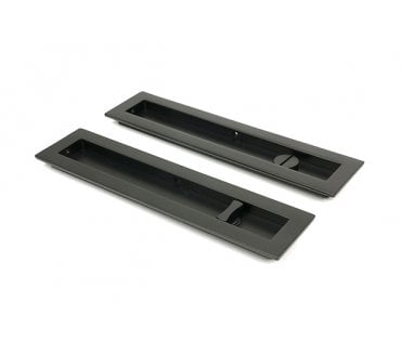 From The Anvil Aged Bronze 250mm Plain Rectangular Pull - Privacy Set