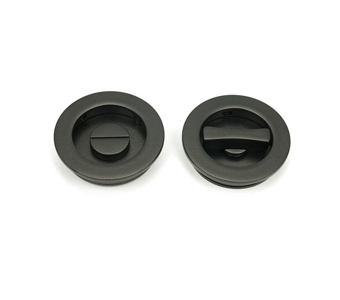 From The Anvil Aged Bronze 60mm Plain Round Pull - Privacy Set