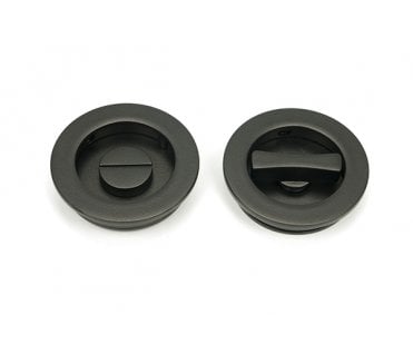 From The Anvil Aged Bronze 60mm Plain Round Pull - Privacy Set