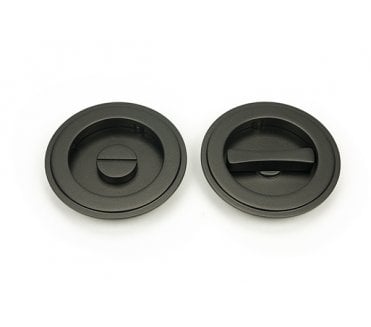 From The Anvil Aged Bronze 75mm Art Deco Round Pull - Privacy Set
