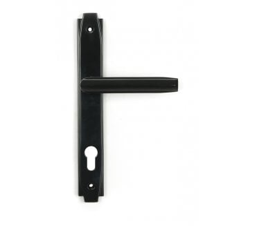 From The Anvil Aged Bronze Art Deco Slimline Lever Espag. Lock Set