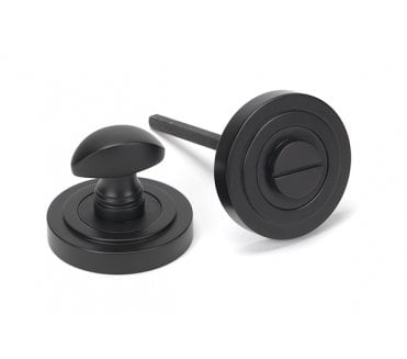 From The Anvil Aged Bronze Round Thumbturn Set (Art Deco)