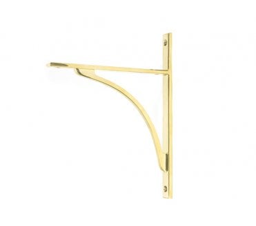 From The Anvil Apperley Shelf Brackets - Polished Brass