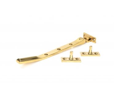 From The Anvil Art Deco Casement Window Stay - Polished Brass